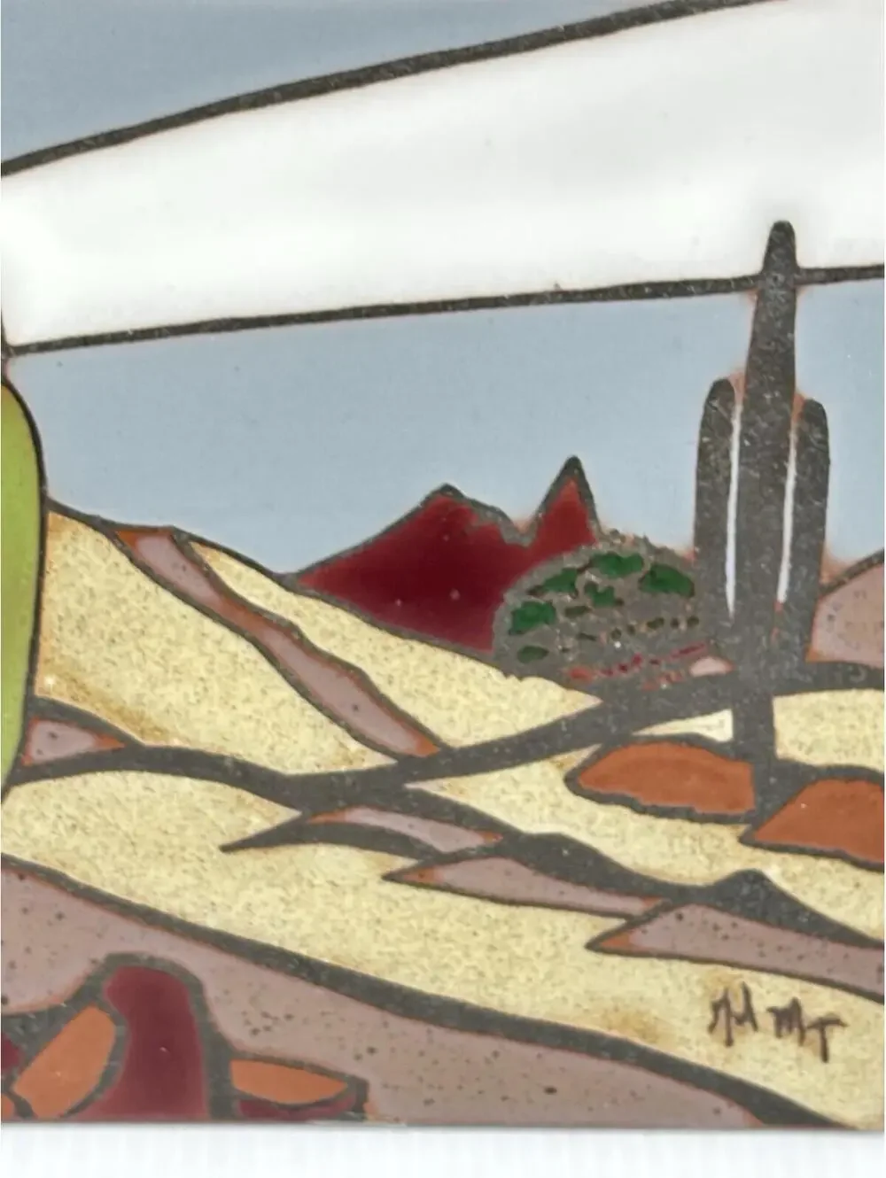 Santa Cruz Tileworks Hand Painted Tile Kitchen Trivet / Wall Decor Tucson AZ Art